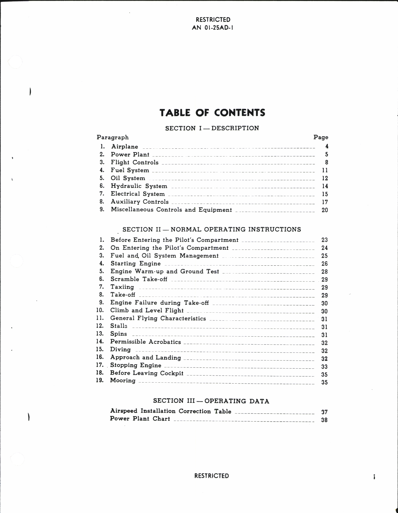 Sample page 3 from AirCorps Library document: Pilot's Handbook for Navy Models SB2-C and SBW-5 Airplanes