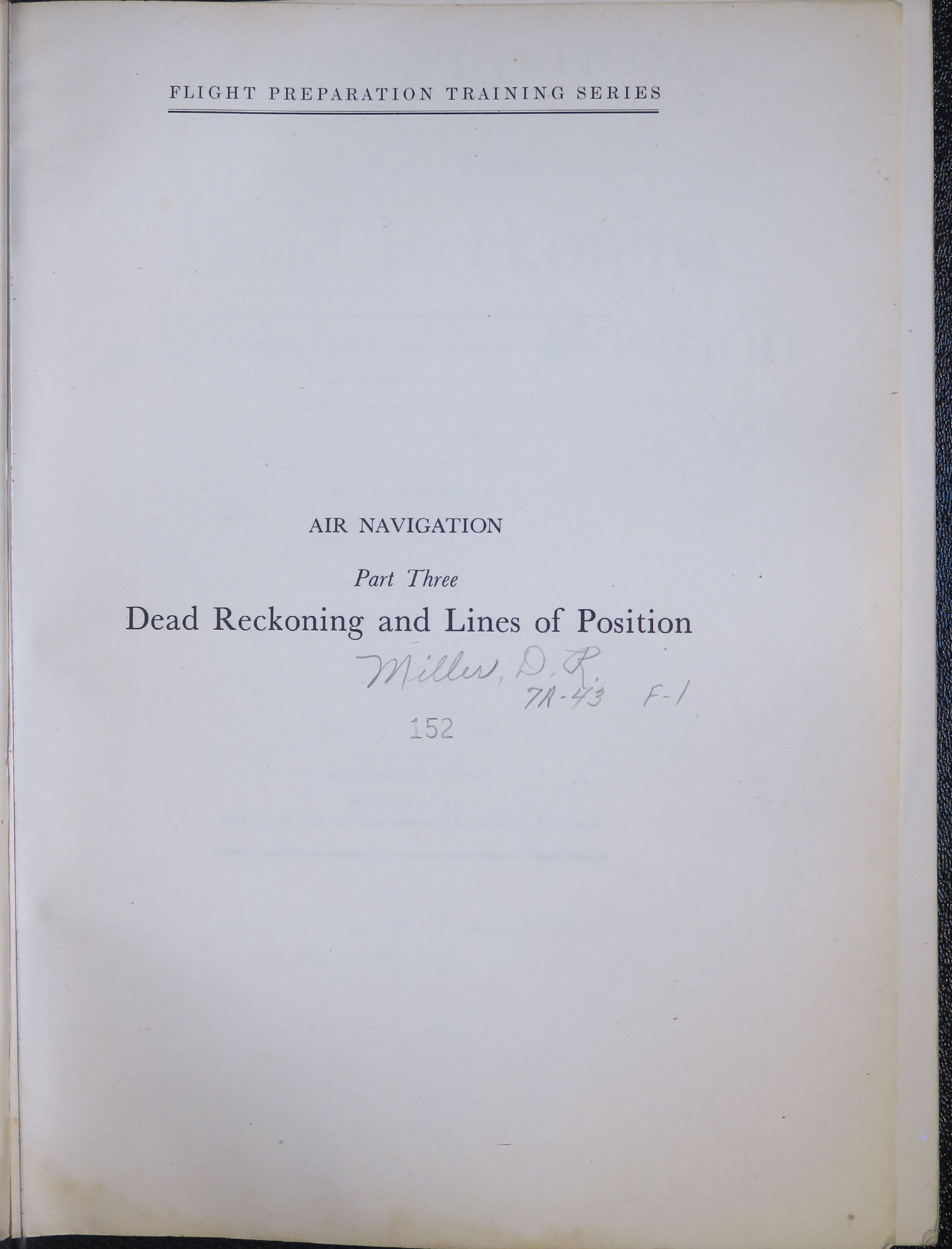 Sample page 3 from AirCorps Library document: Air Navigation Part Three: Dead Reckoning and Lines of Position