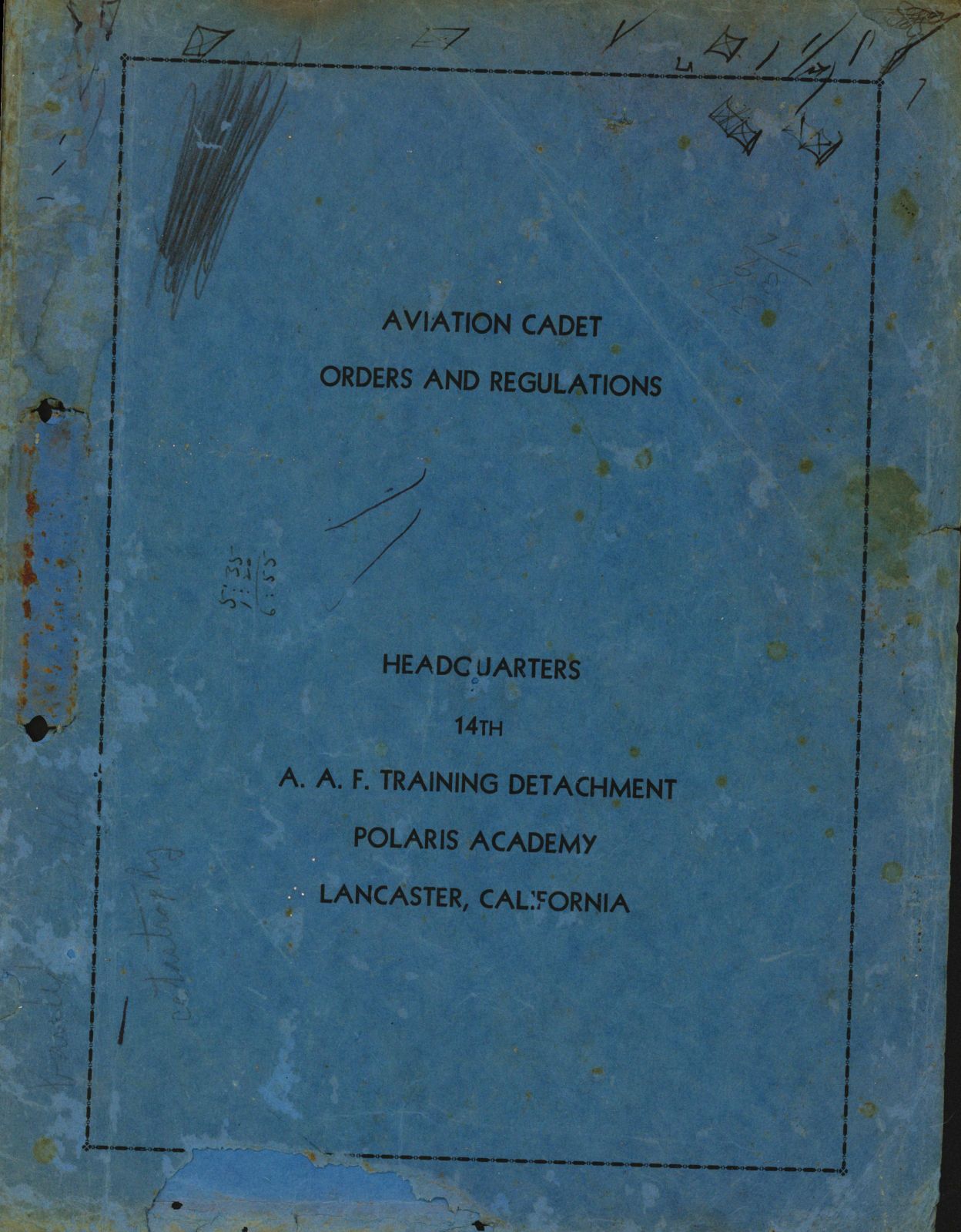 Sample page 1 from AirCorps Library document: Aviation cadet; Orders and Regulations