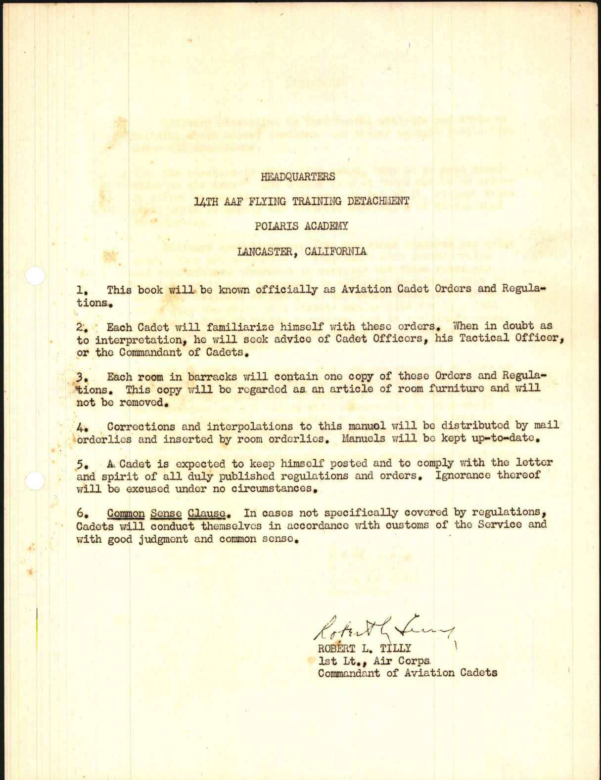 Sample page 7 from AirCorps Library document: Aviation cadet; Orders and Regulations