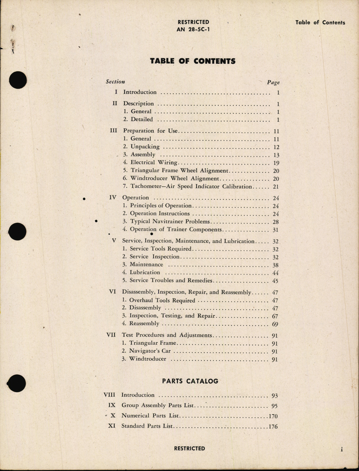 Sample page 3 from AirCorps Library document: Handbook of Instructions with Parts Catalog for Navigation Dead Reckoning Trainer