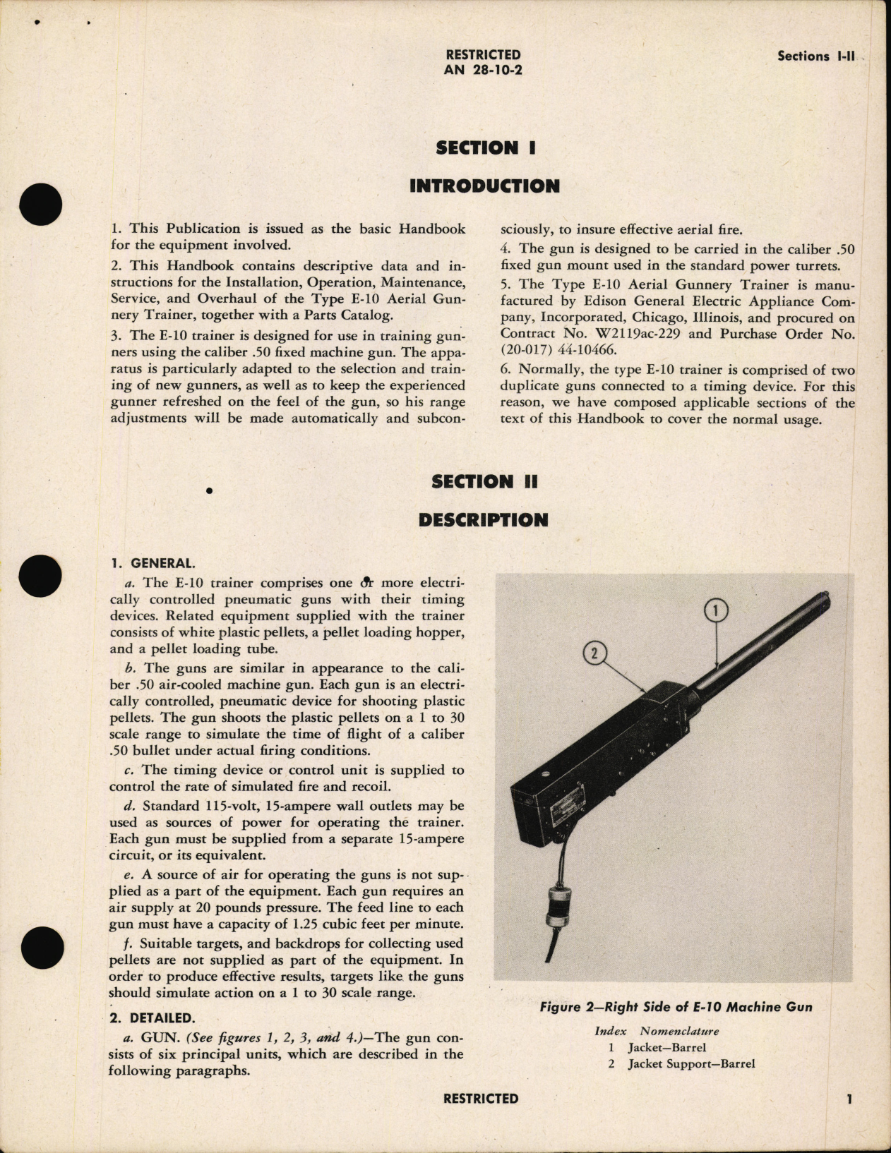 Sample page 5 from AirCorps Library document: Handbook of Instructions with Parts Catalog for Aerial Gunnery trainer Type E-10