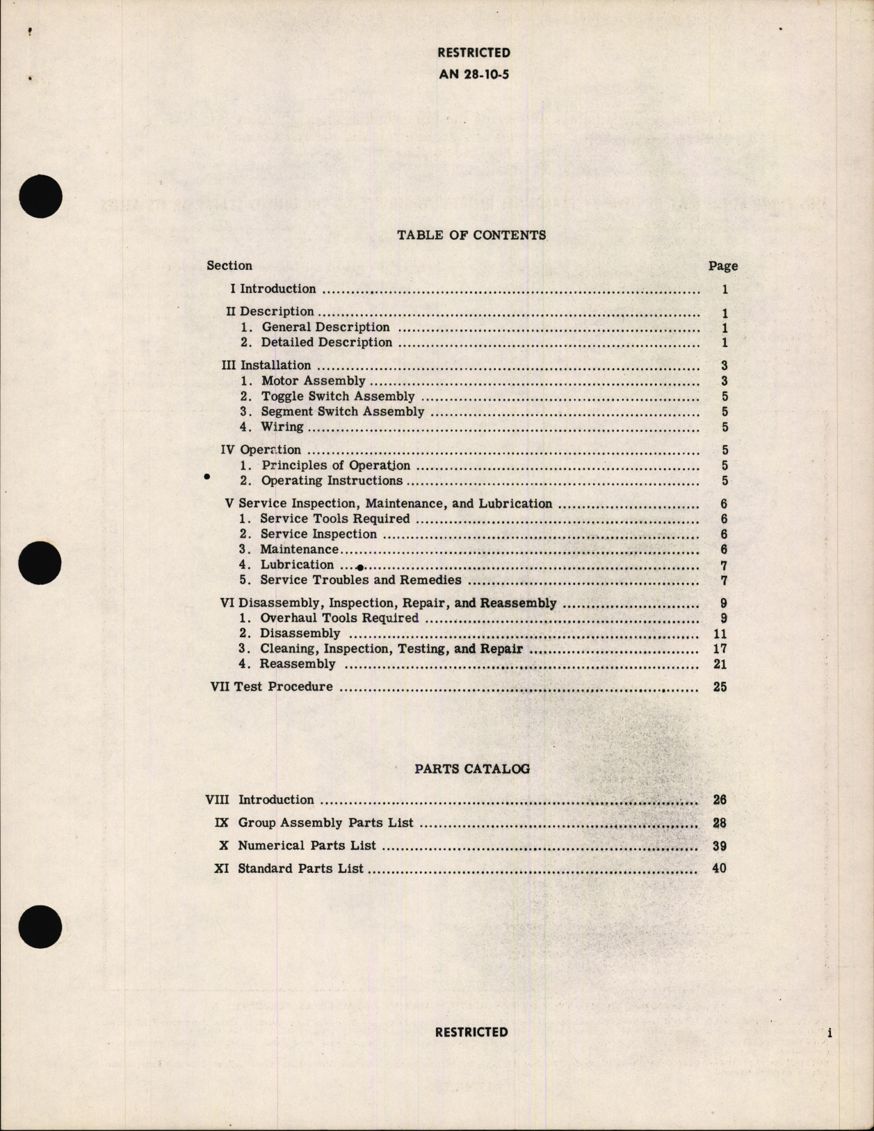 Sample page 3 from AirCorps Library document: Handbook of Instructions with Parts Catalog for Tow Target Windlass Motor Type DM