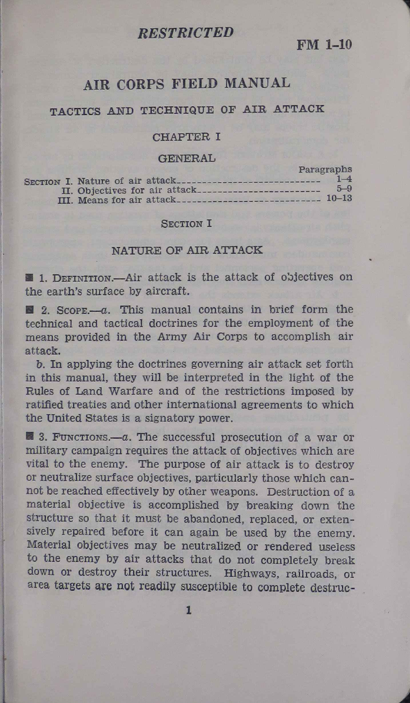 Sample page 7 from AirCorps Library document: Air Corps Field Manual for Tactics and Technique of air Attack