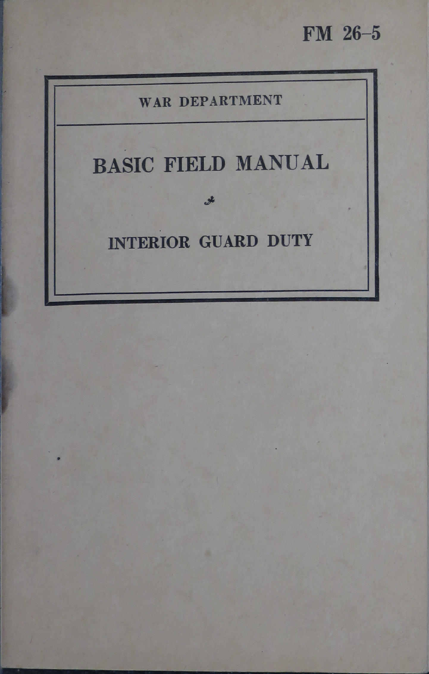 Sample page 1 from AirCorps Library document: Basic Field Manual for Interior Guard Duty