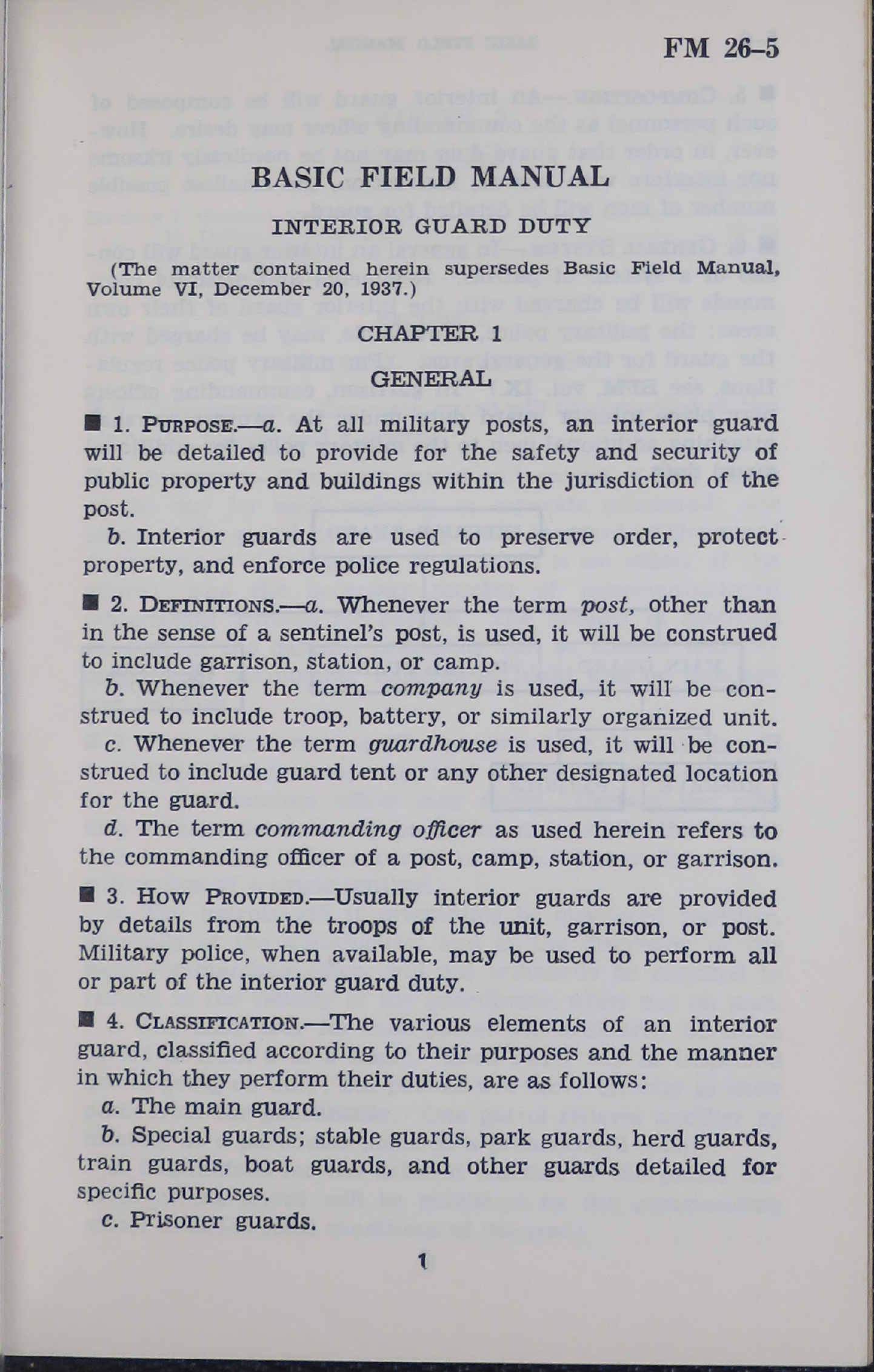 Sample page 7 from AirCorps Library document: Basic Field Manual for Interior Guard Duty