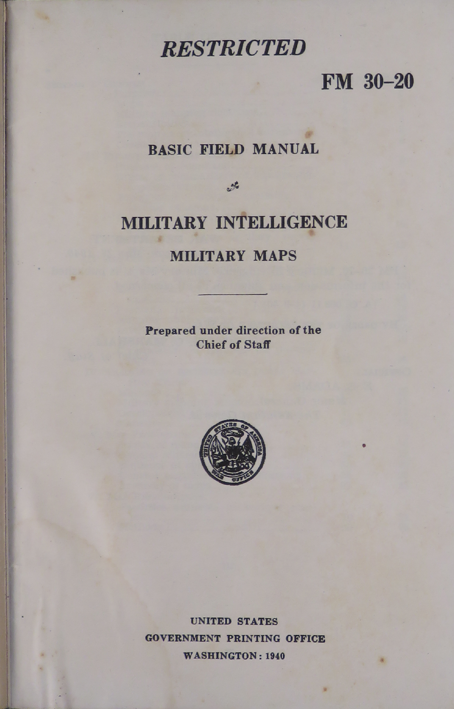 Sample page 3 from AirCorps Library document: Basic Field Manual for Military Intelligence Military Maps