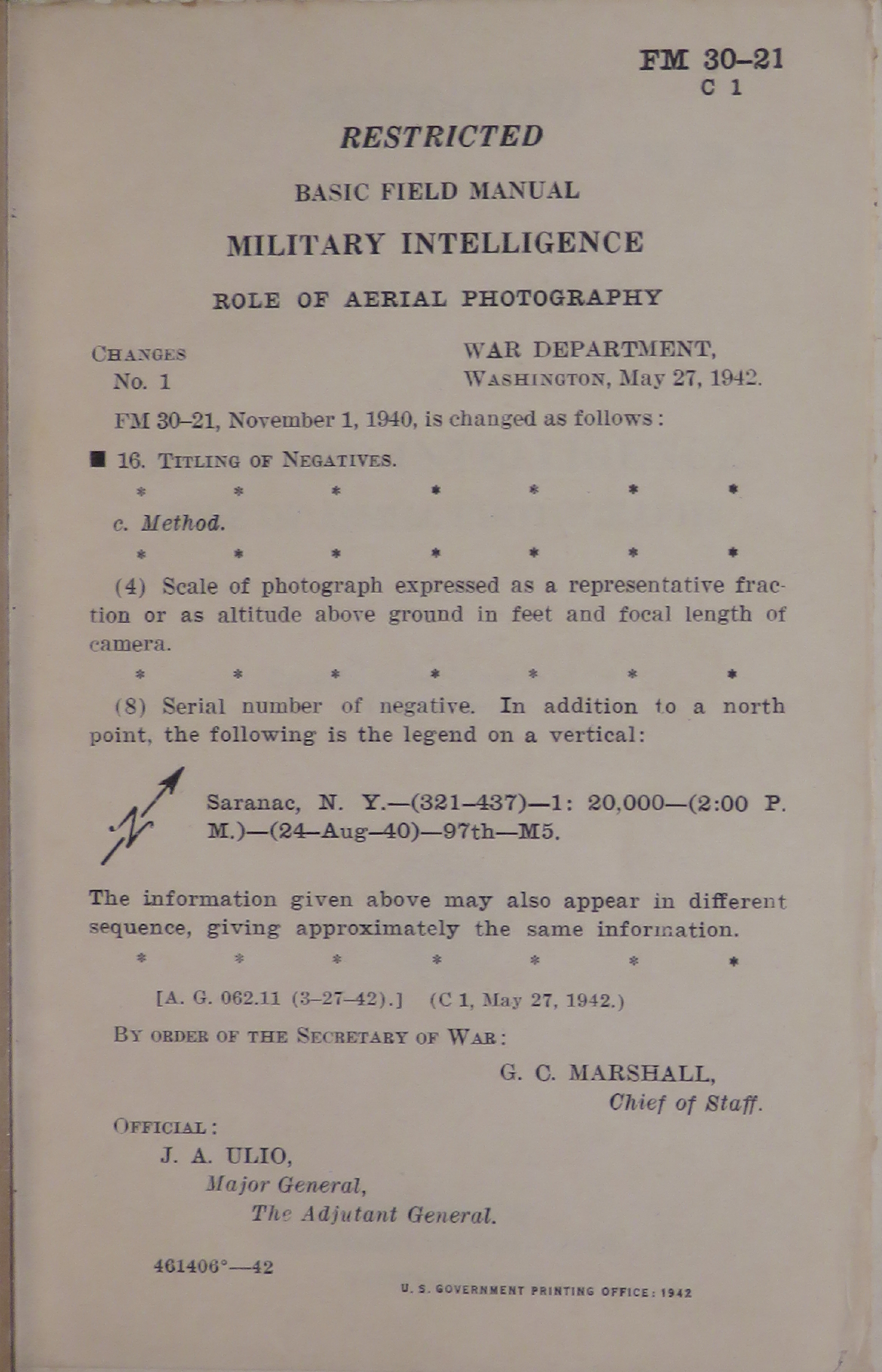 Sample page 3 from AirCorps Library document: Basic Field Manual for Military Intelligence Role of Aerial Photography