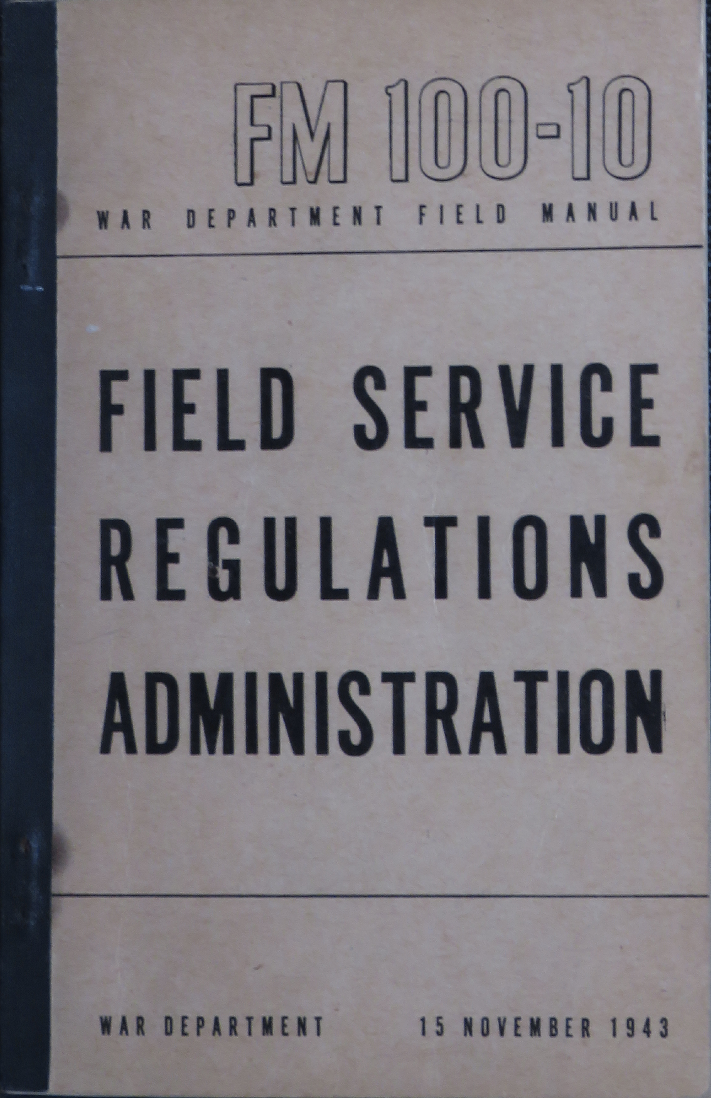 Sample page 1 from AirCorps Library document: Field Service Regulations for Administration