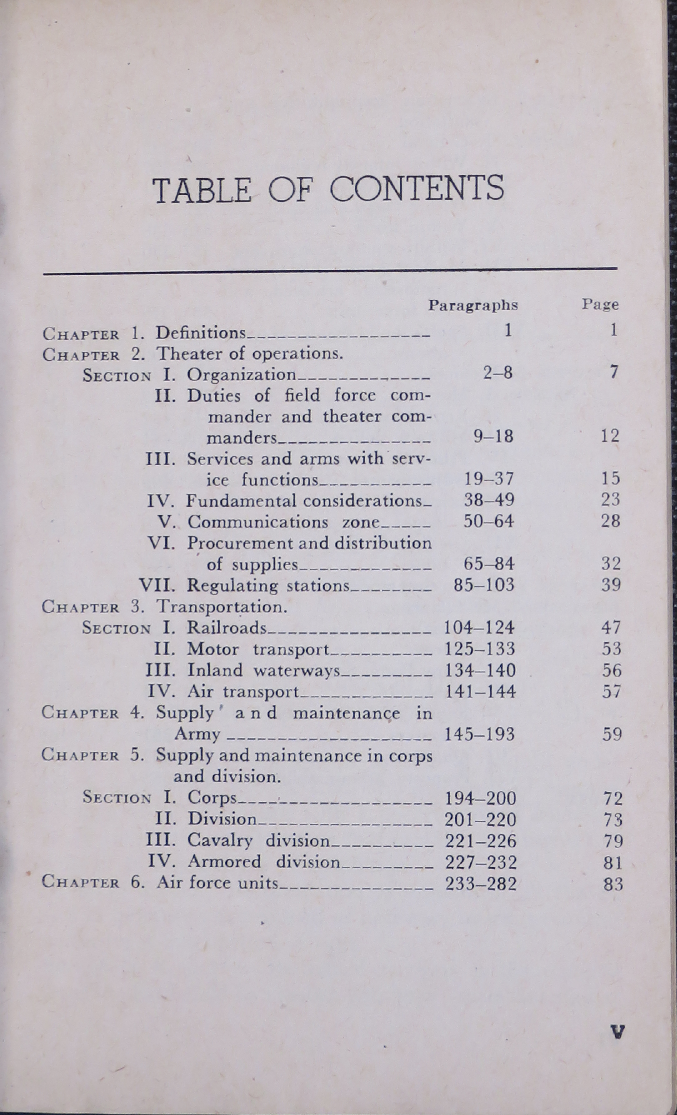 Sample page 5 from AirCorps Library document: Field Service Regulations for Administration