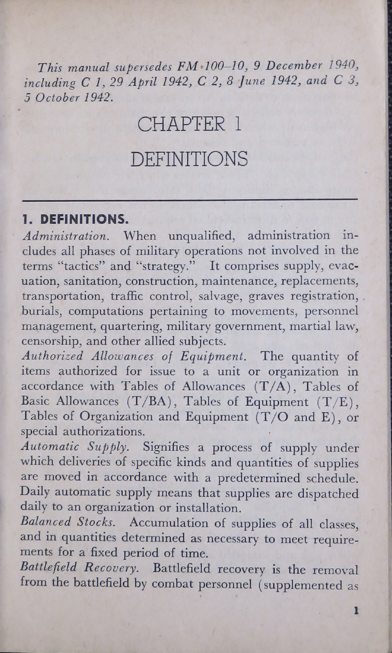 Sample page 7 from AirCorps Library document: Field Service Regulations for Administration