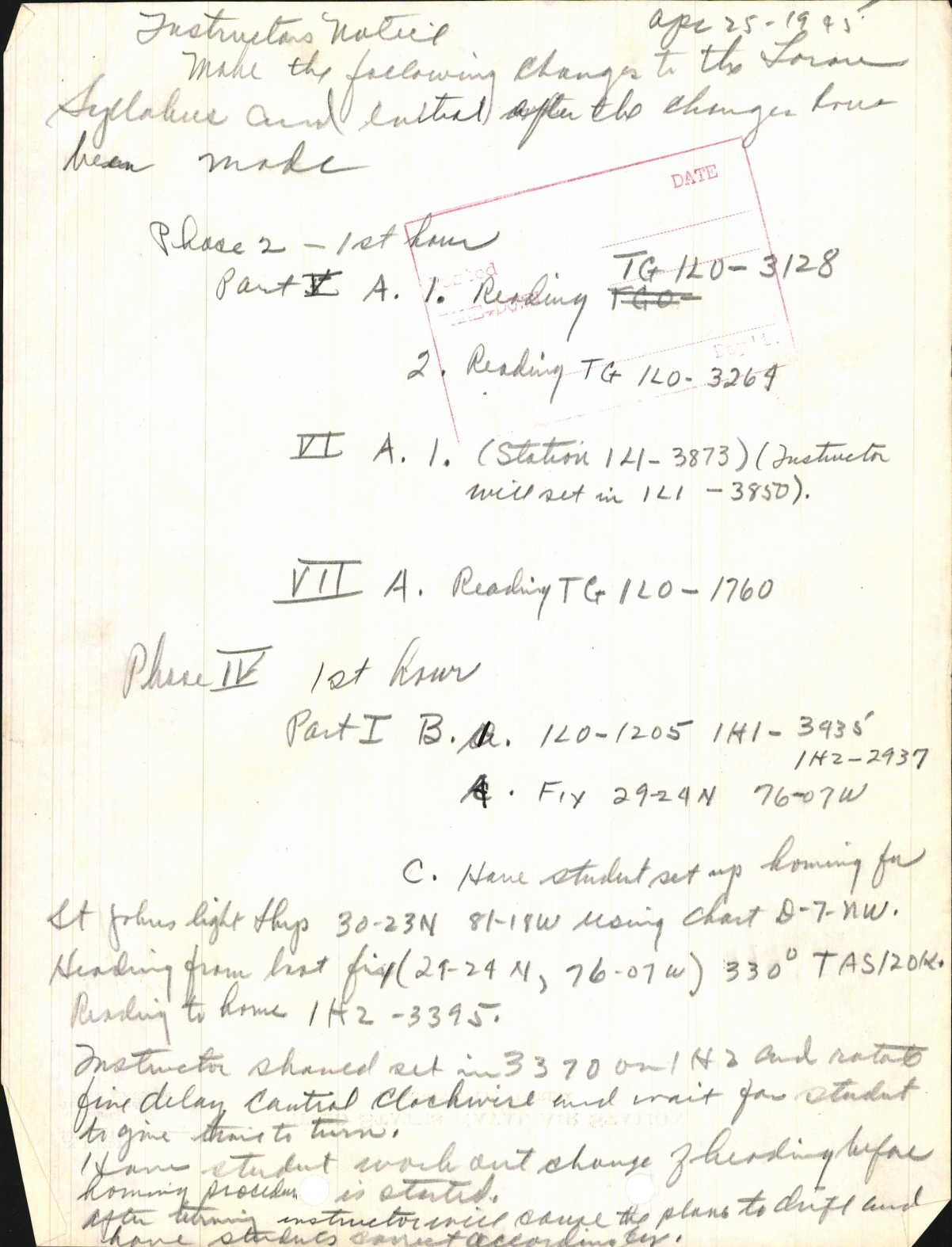 Sample page 3 from AirCorps Library document: Loran Instructors Notice