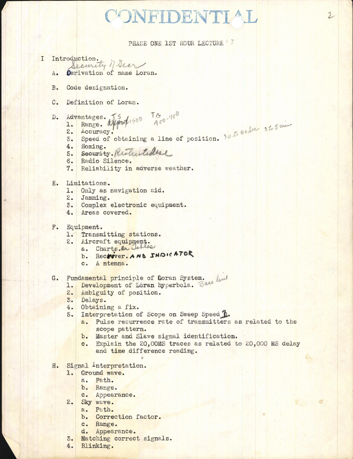 Sample page 7 from AirCorps Library document: Loran Instructors Notice