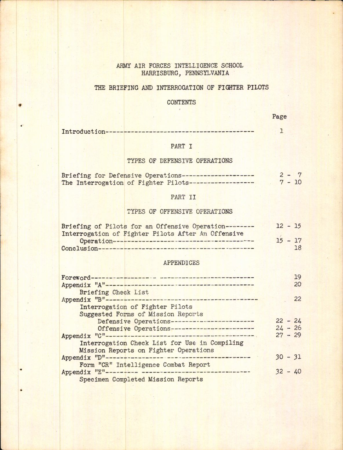 Sample page 5 from AirCorps Library document: The Briefing and Interrogation of Fighter Pilots