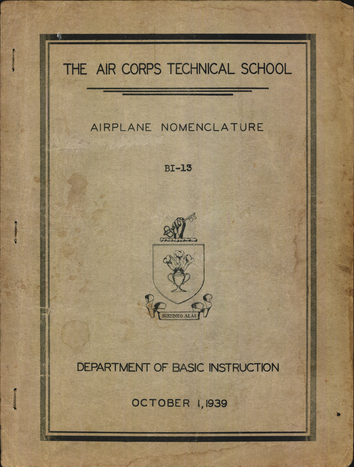 Sample page 1 from AirCorps Library document: The Air Corps Technical School; Nomenclature for Aeronautics 