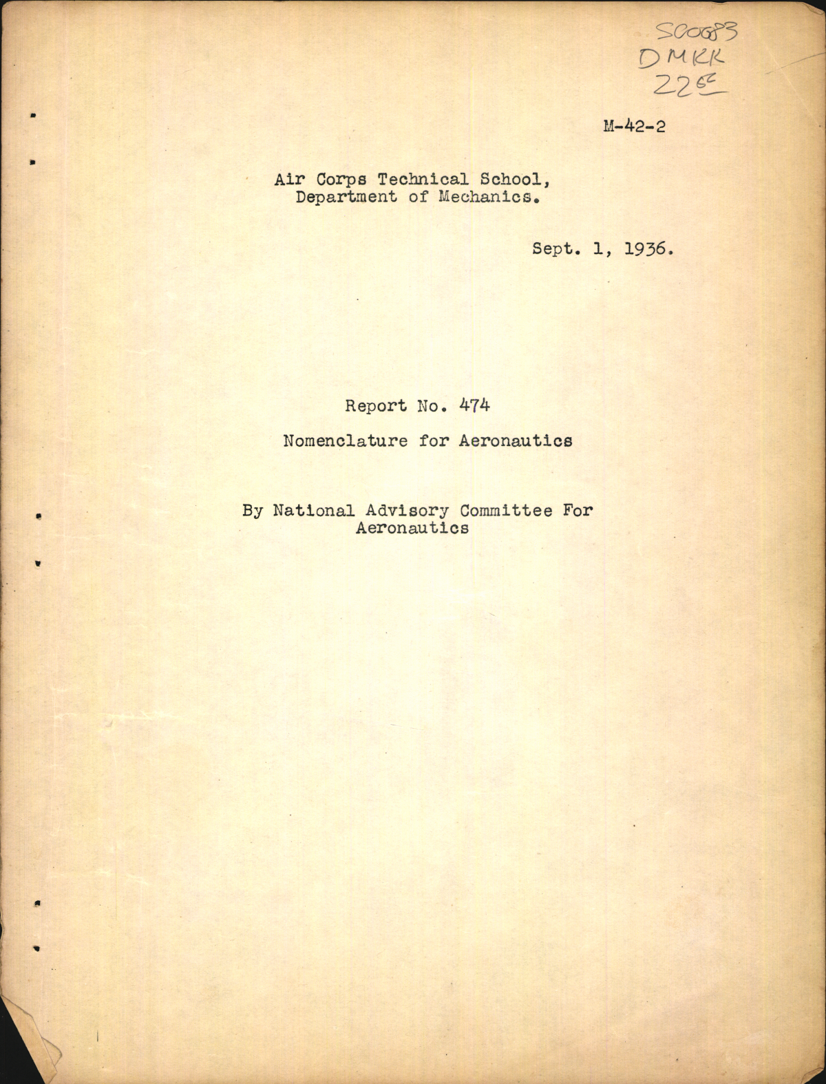 Sample page 3 from AirCorps Library document: The Air Corps Technical School; Nomenclature for Aeronautics 