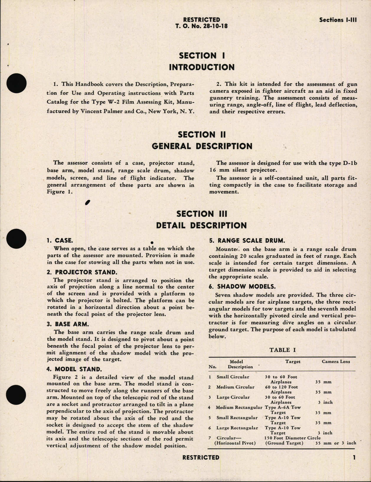 Sample page 5 from AirCorps Library document: Operation, Service and Overhaul Instructions with Parts Catalog for Film Assessing Kit Type W-2