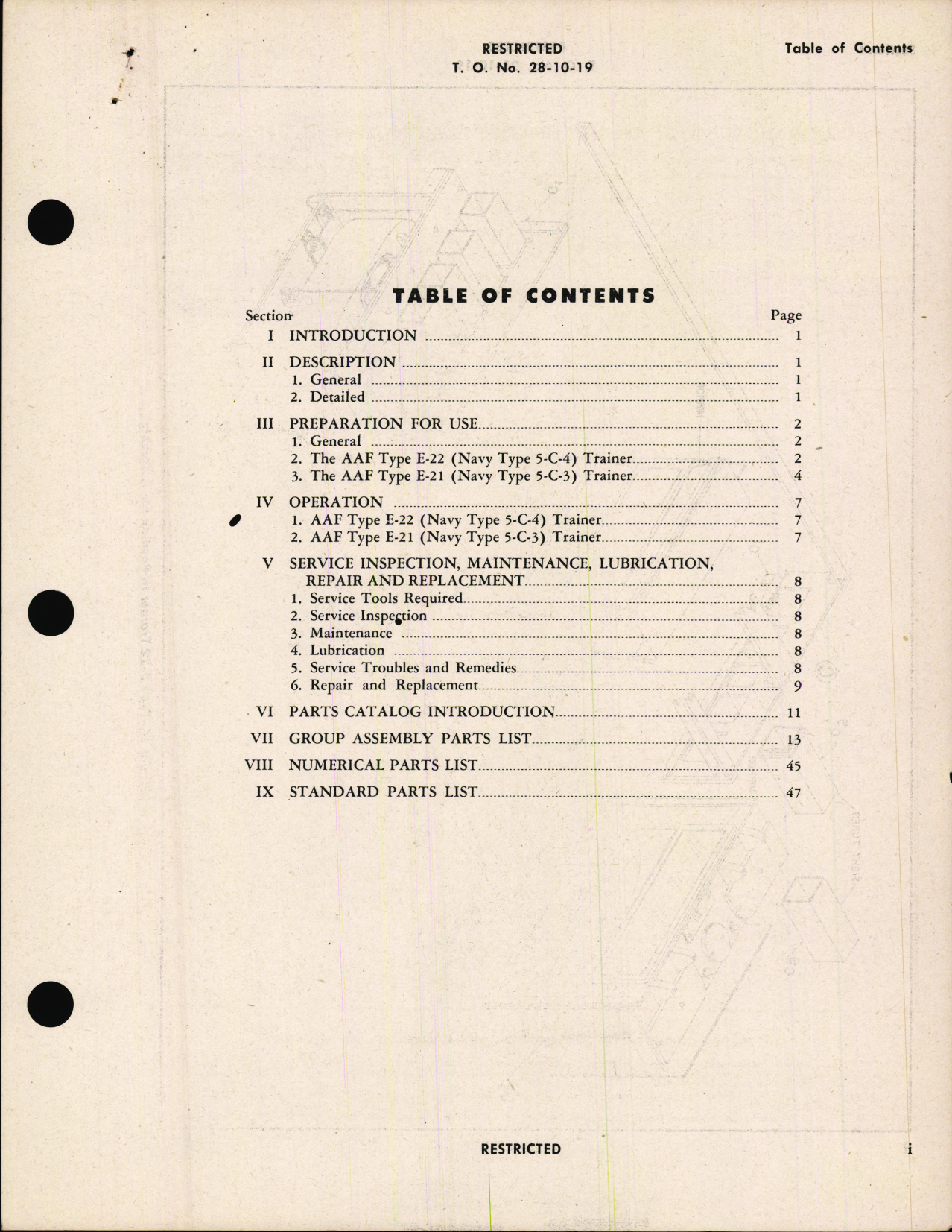 Sample page 3 from AirCorps Library document: Handbook of Instructions with Parts Catalog for Mirror Range Estimation Trainers