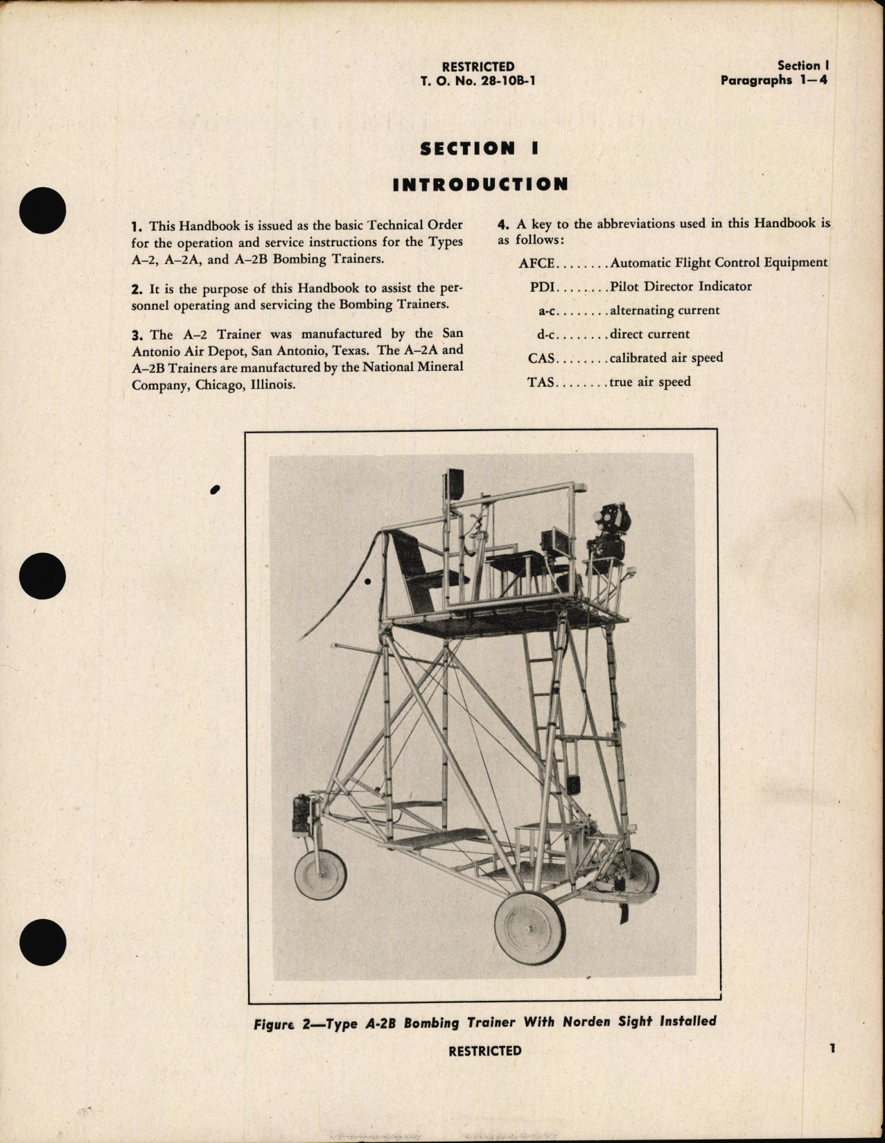 Sample page 5 from AirCorps Library document: Operation and Service Instructions with Parts Catalog for Bombing Trainers 