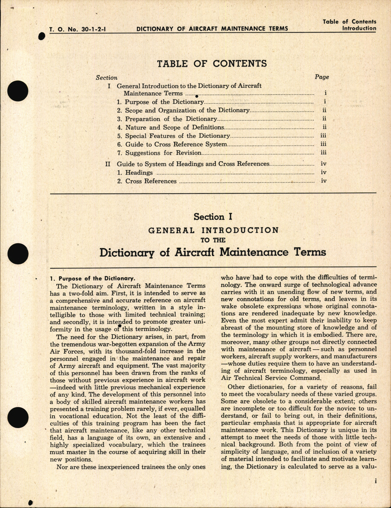 Sample page 3 from AirCorps Library document: Dictionary of Aircraft Maintenance Terms; Section I Parachute and Fabric