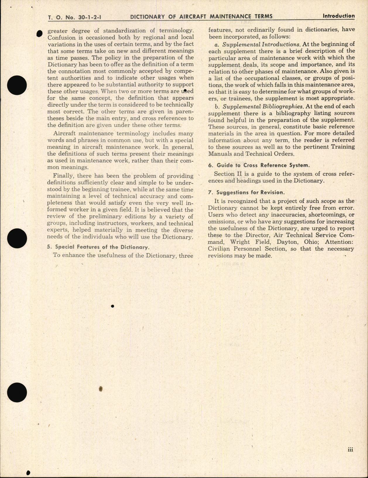 Sample page 5 from AirCorps Library document: Dictionary of Aircraft Maintenance Terms; Section I Parachute and Fabric