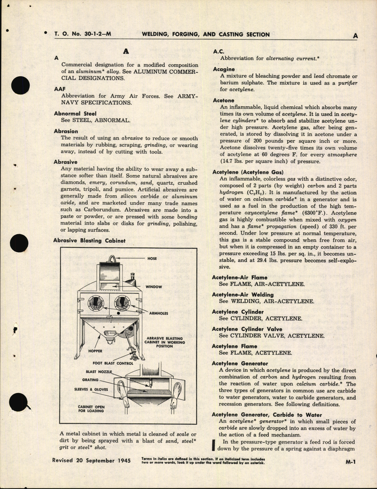 Sample page 5 from AirCorps Library document: Dictionary of Aircraft Maintenance terms; Section M Welding, Forging and Casting Section