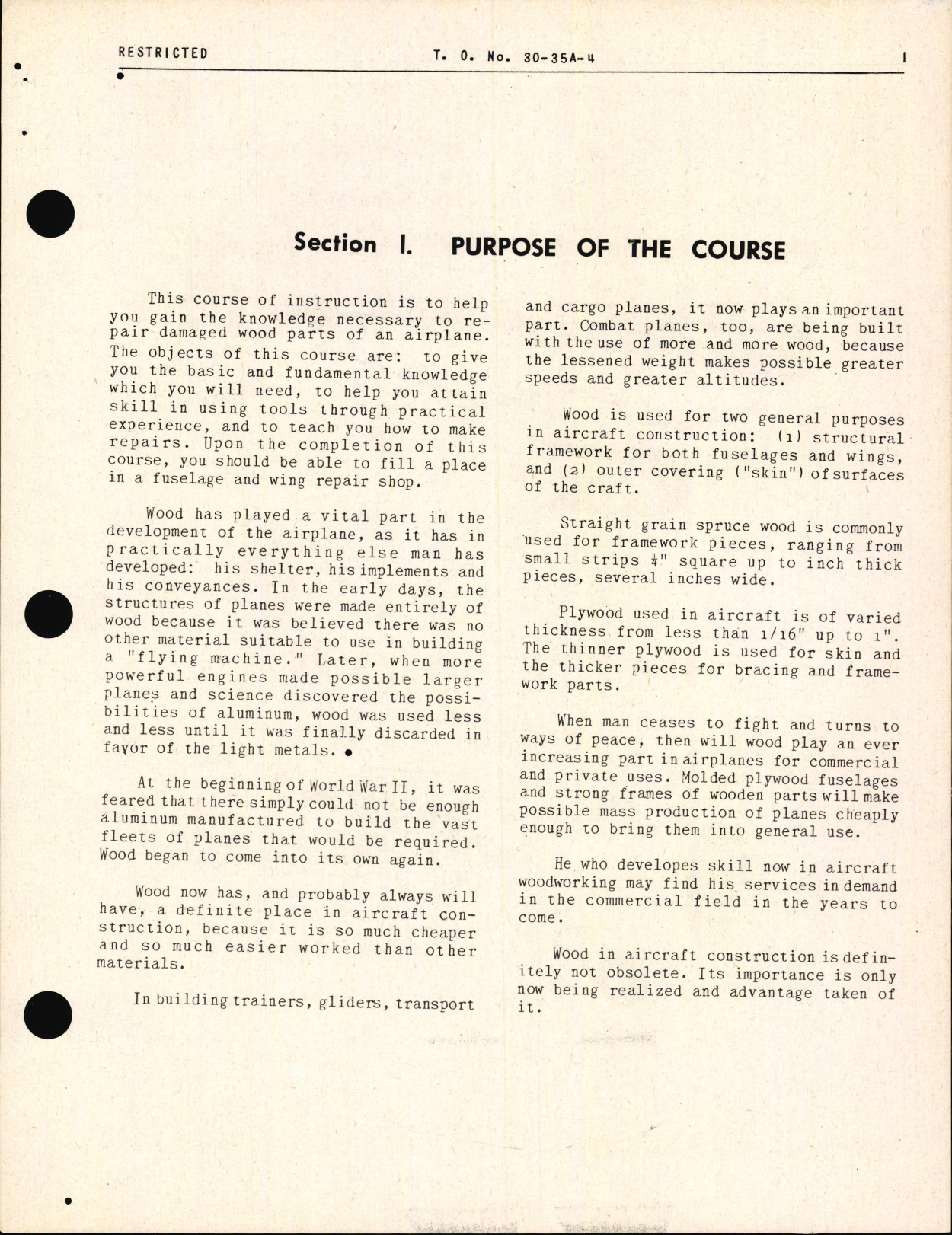 Sample page 5 from AirCorps Library document: Training Guide for Aircraft Woodworker