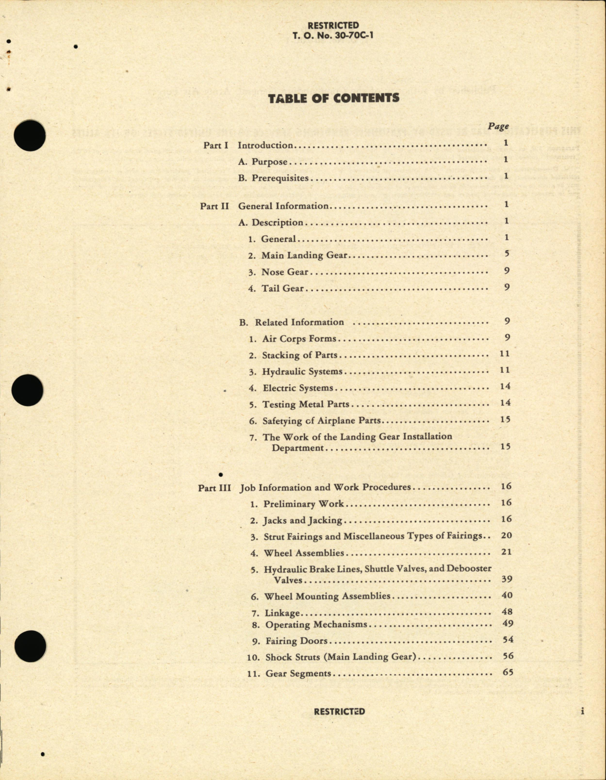 Sample page 3 from AirCorps Library document: Information Guide for Landing Gear Installation