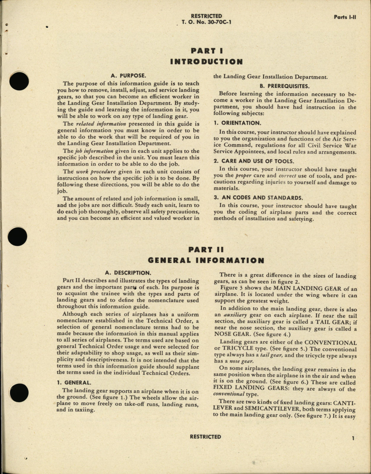 Sample page 5 from AirCorps Library document: Information Guide for Landing Gear Installation