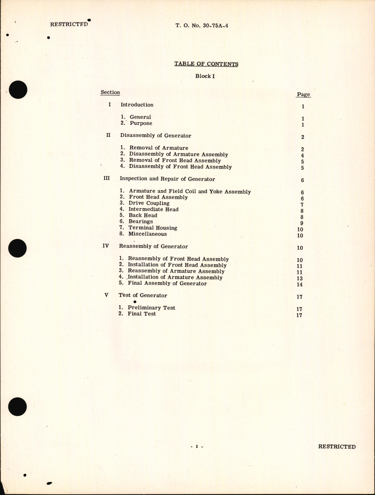 Sample page 5 from AirCorps Library document: Training Guide for Generator Overhaul Specialist