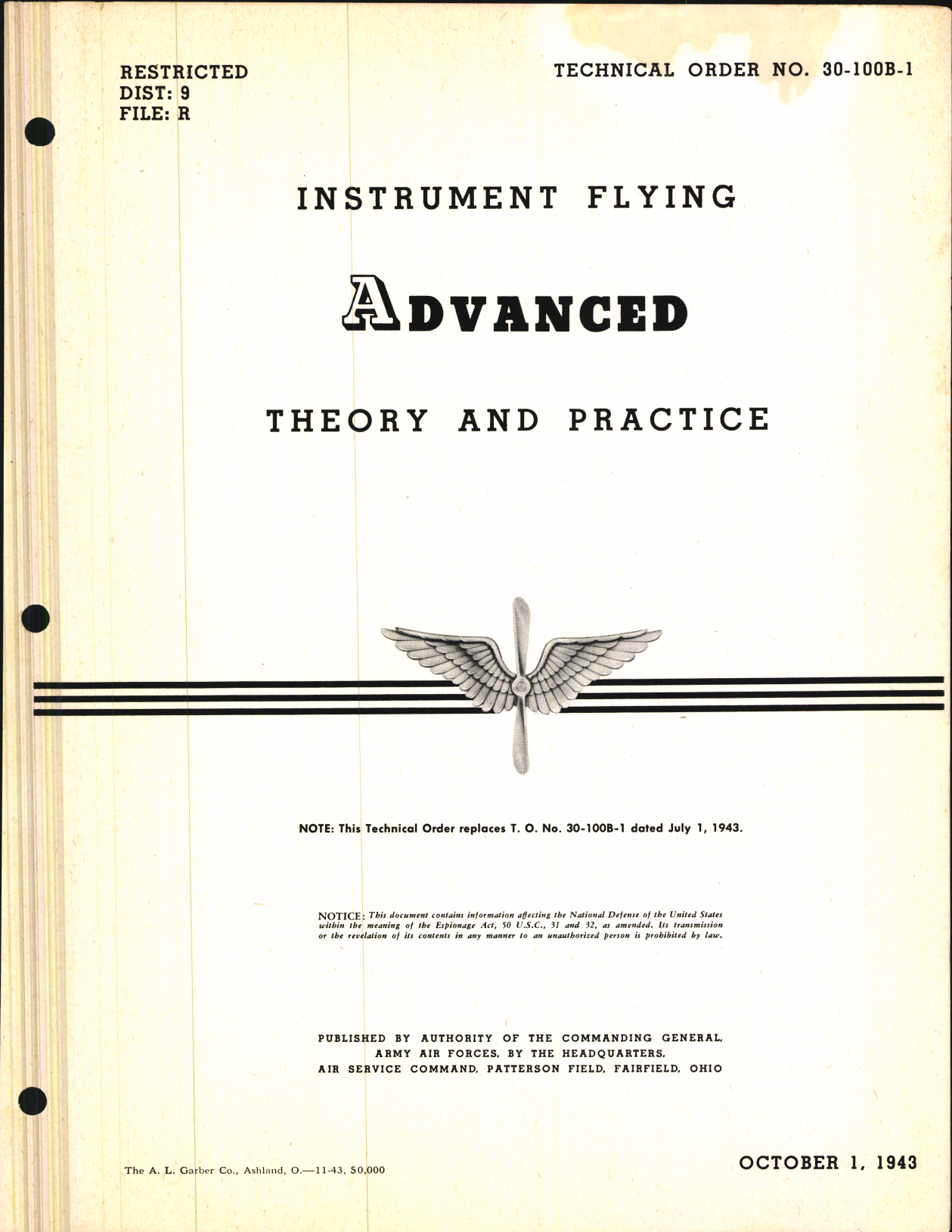 Sample page 1 from AirCorps Library document: Instrument Flying, Advanced Theory and Practice