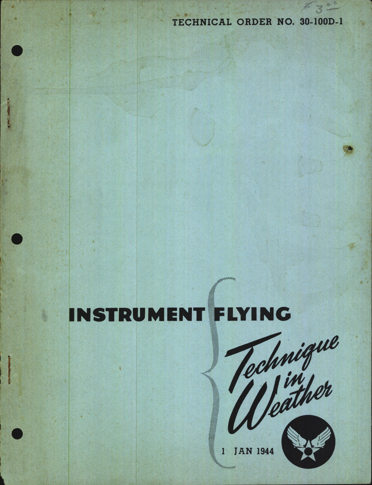 Sample page 1 from AirCorps Library document: Instrument Flying; Technique in Weather