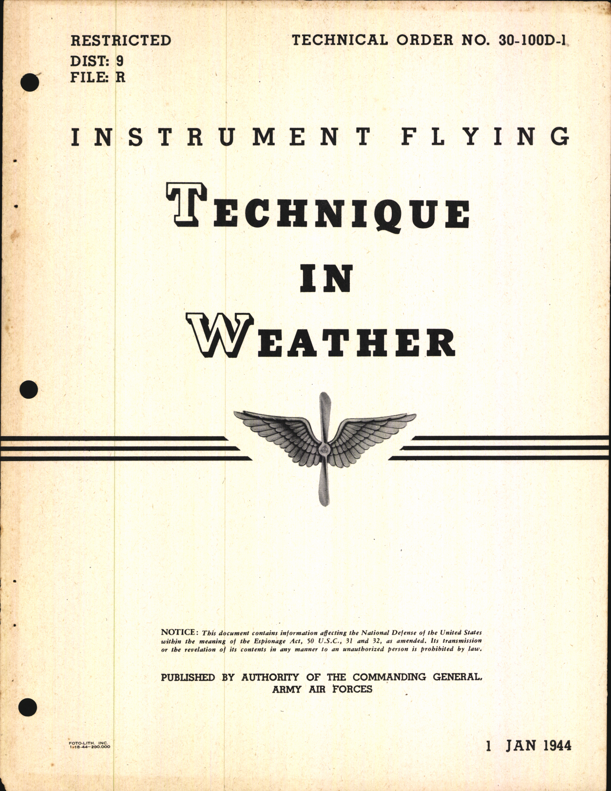 Sample page 5 from AirCorps Library document: Instrument Flying; Technique in Weather