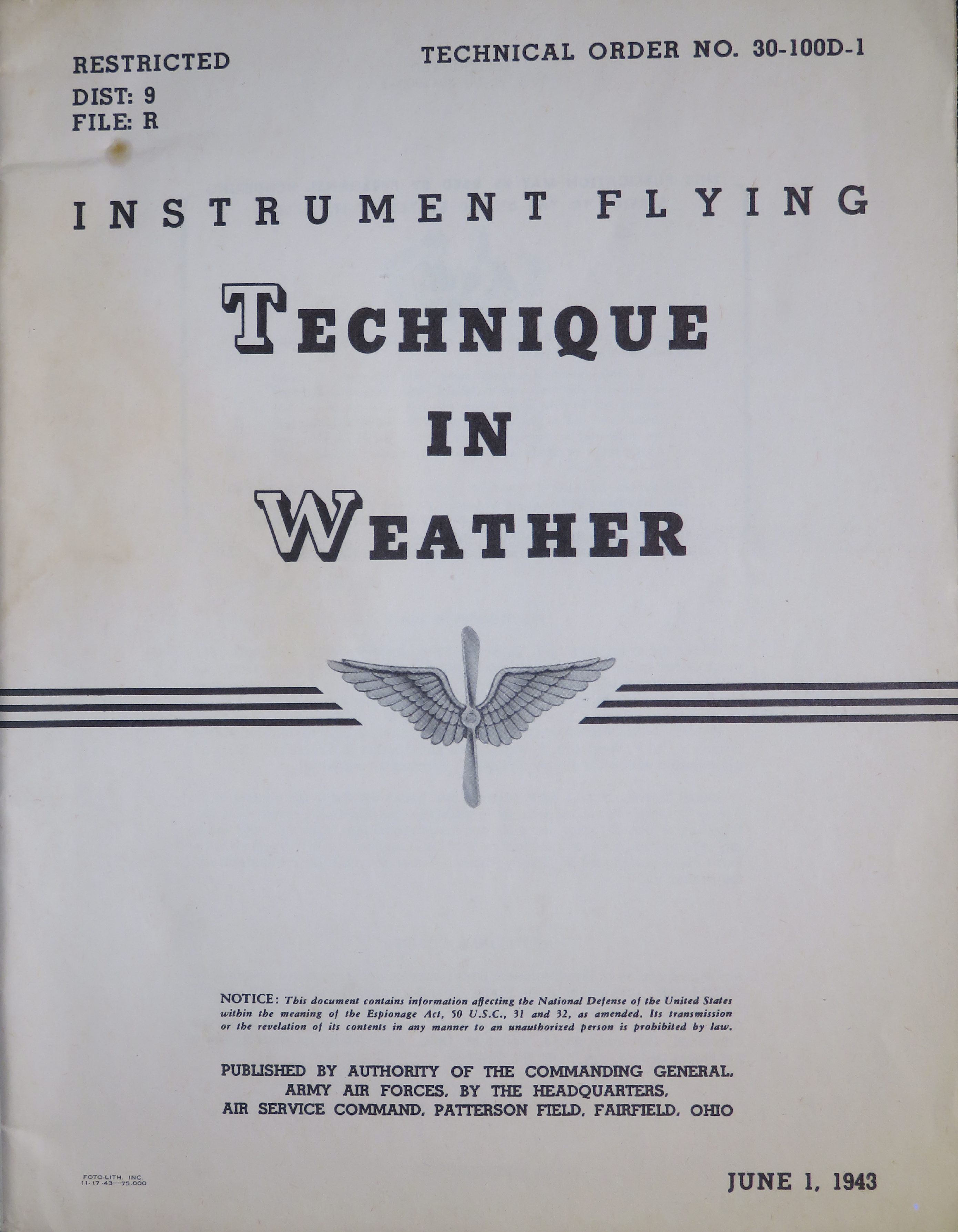 Sample page 3 from AirCorps Library document: Instrument Flying; Technique in Weather