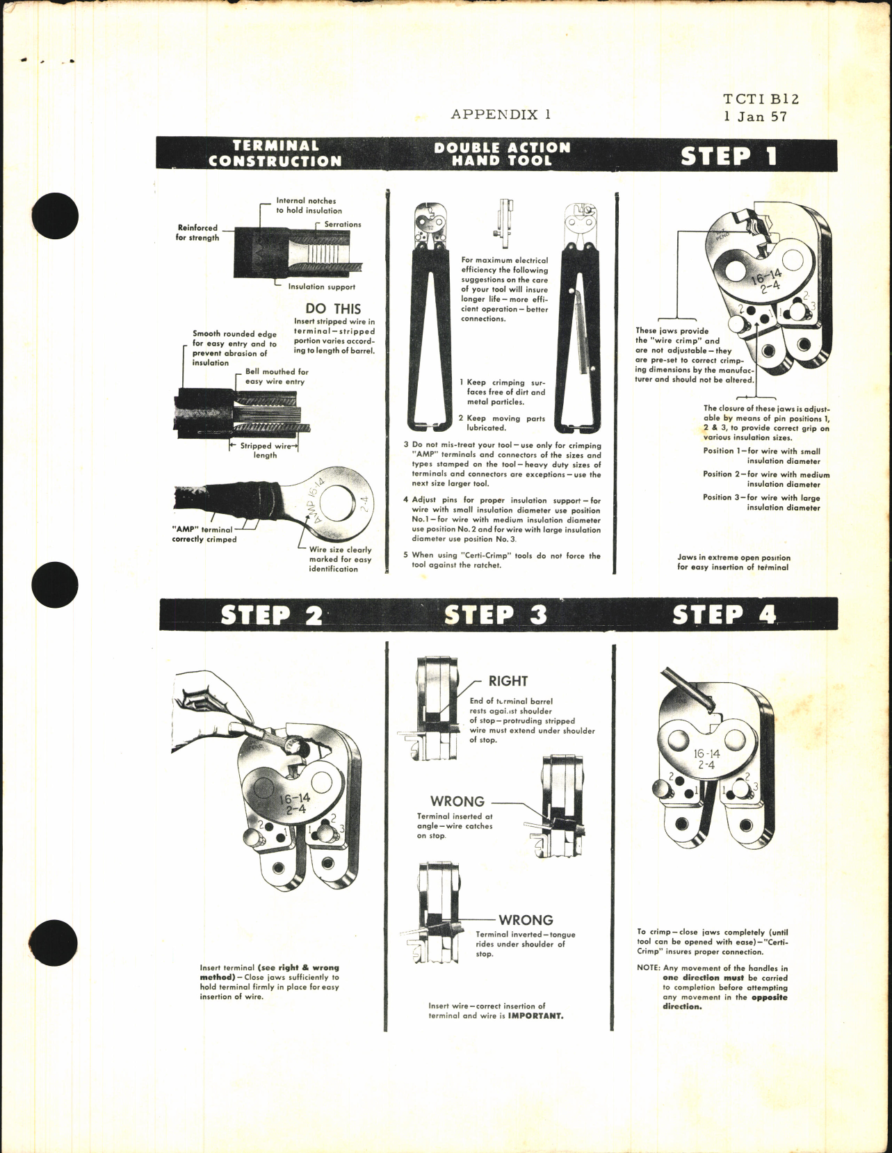 Sample page 3 from AirCorps Library document: Training Command Technical Instructions for Aircraft Marine Products (AMP) Crimping Tools