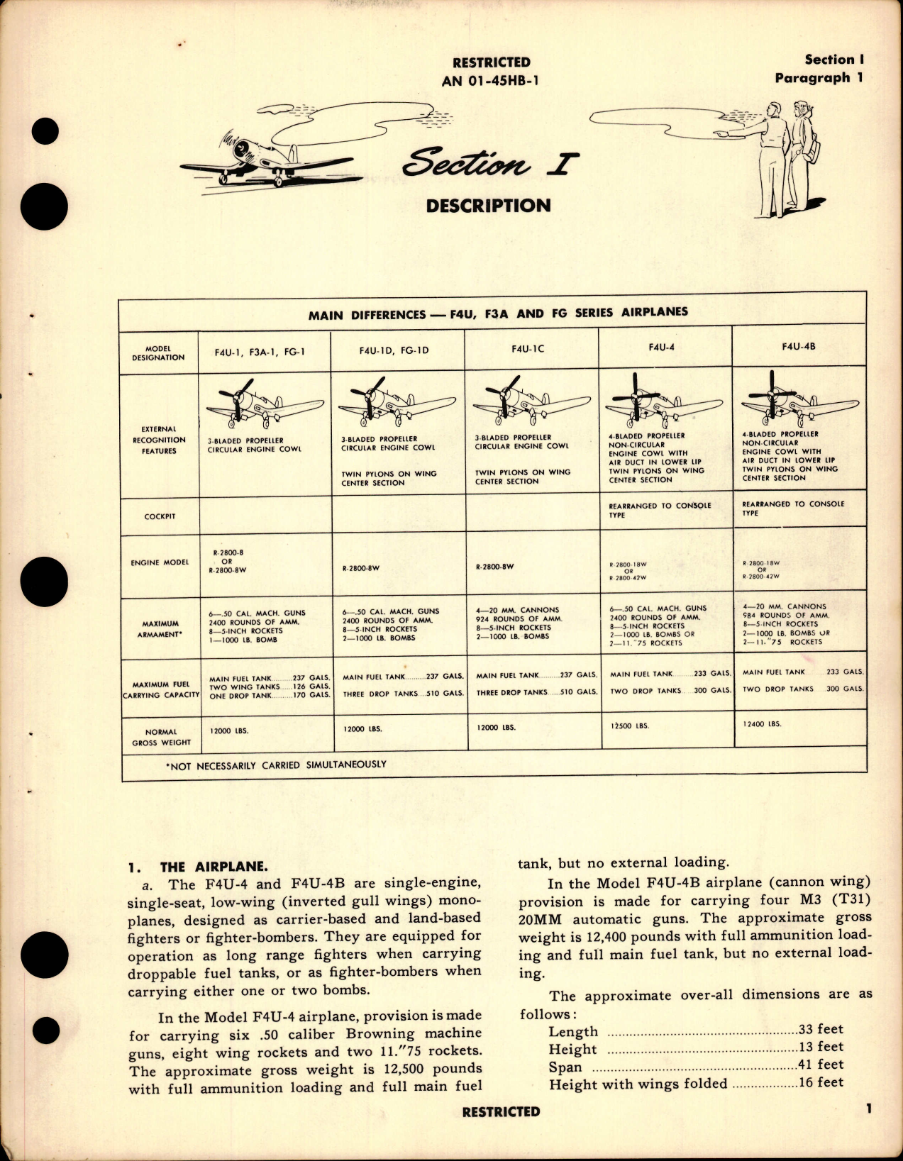 Sample page 7 from AirCorps Library document: Pilot's Handbook for F4U-4, F4U-4B