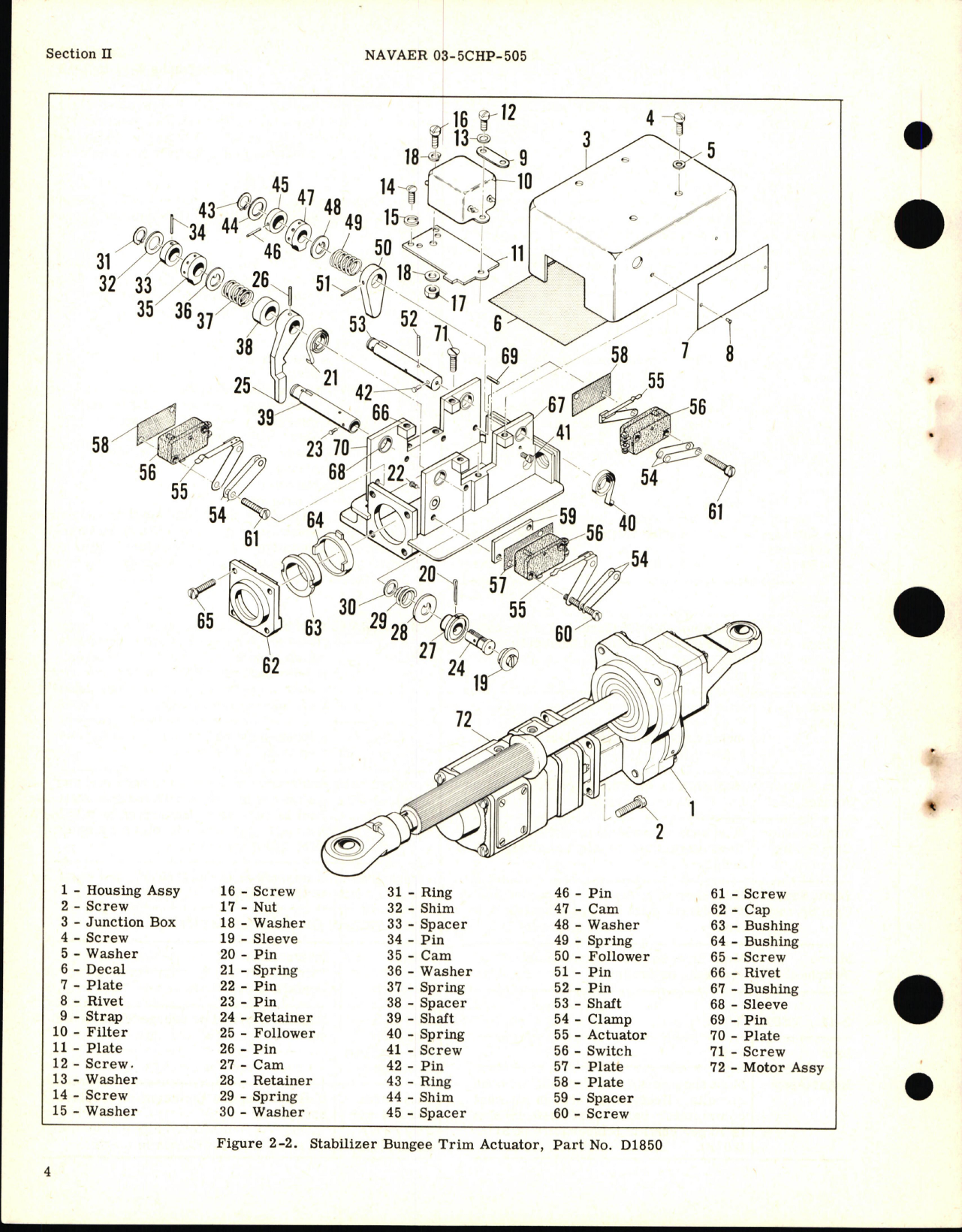 Sample page 6 from AirCorps Library document: Overhaul Instructions for Stabilizer Bungee Trim Actuator Part D1850 and D1850-1