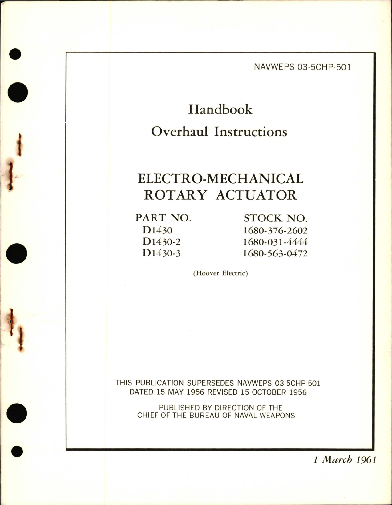 Sample page 1 from AirCorps Library document: Overhaul Instructions for Linear Actuators LA 2015-7, LA 2015-8, LA 2015-9, LA 2015-10 