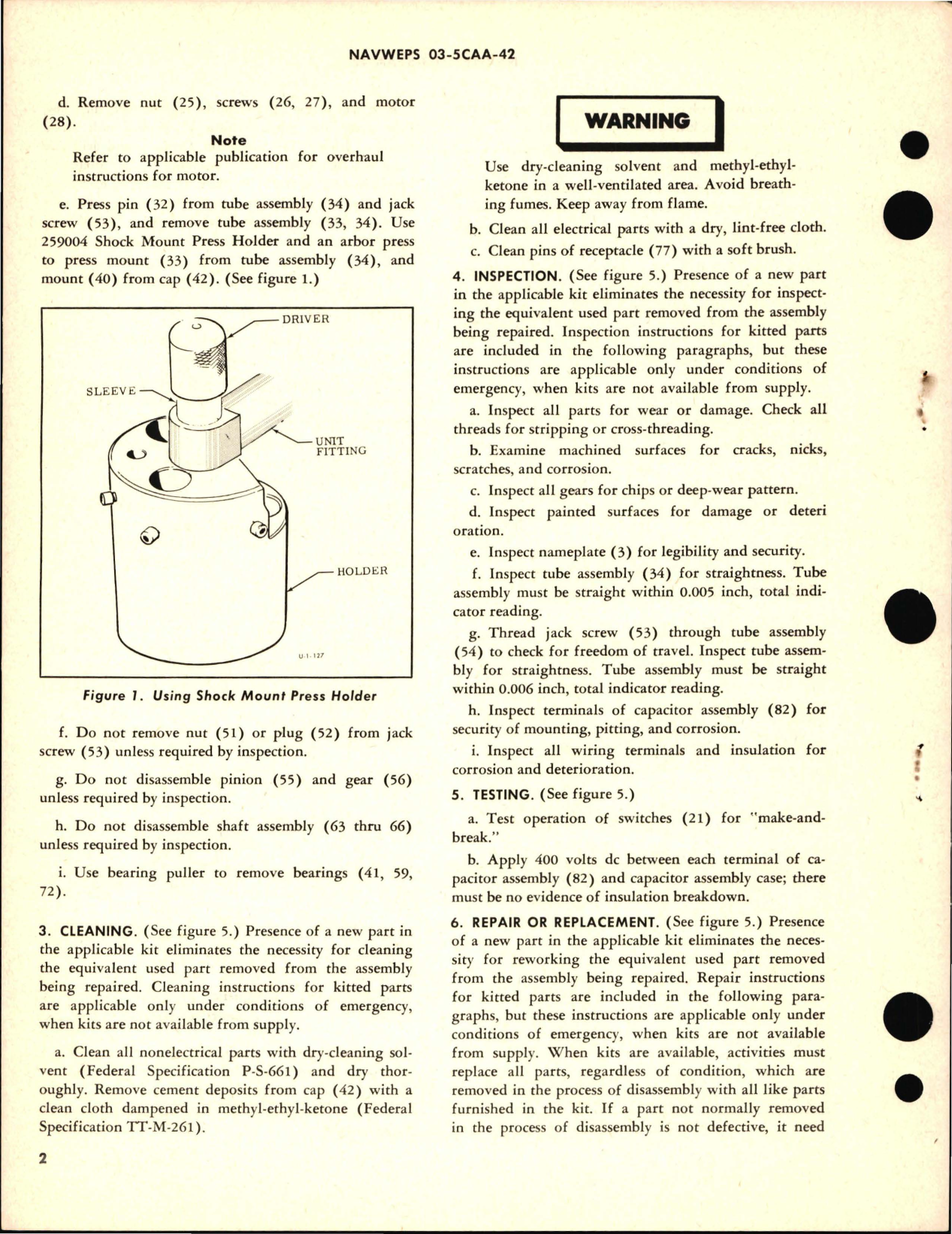 Sample page 2 from AirCorps Library document: Overhaul Instructions with Parts Breakdown for Electromechanical Linear Actuator Part 31534-1
