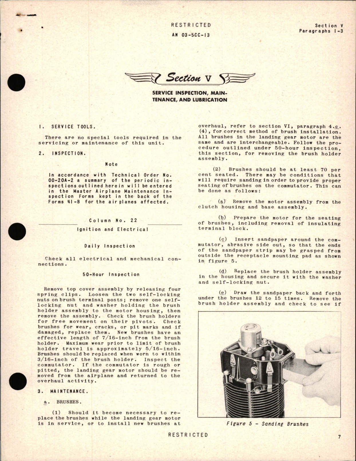 Sample page 5 from AirCorps Library document: Operation, Service, and Overhaul Instructions with Parts Catalog for Landing Wheel Retracting Motor Model JH I0440