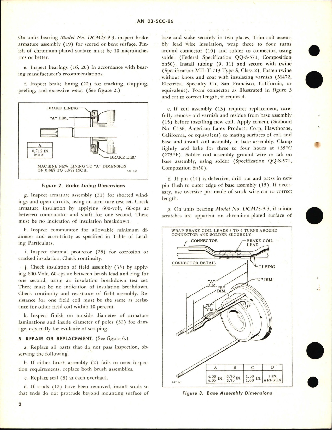 Sample page 2 from AirCorps Library document: Overhaul Instructions with Parts Breakdown for Motor, Direct Current Part 32370-2