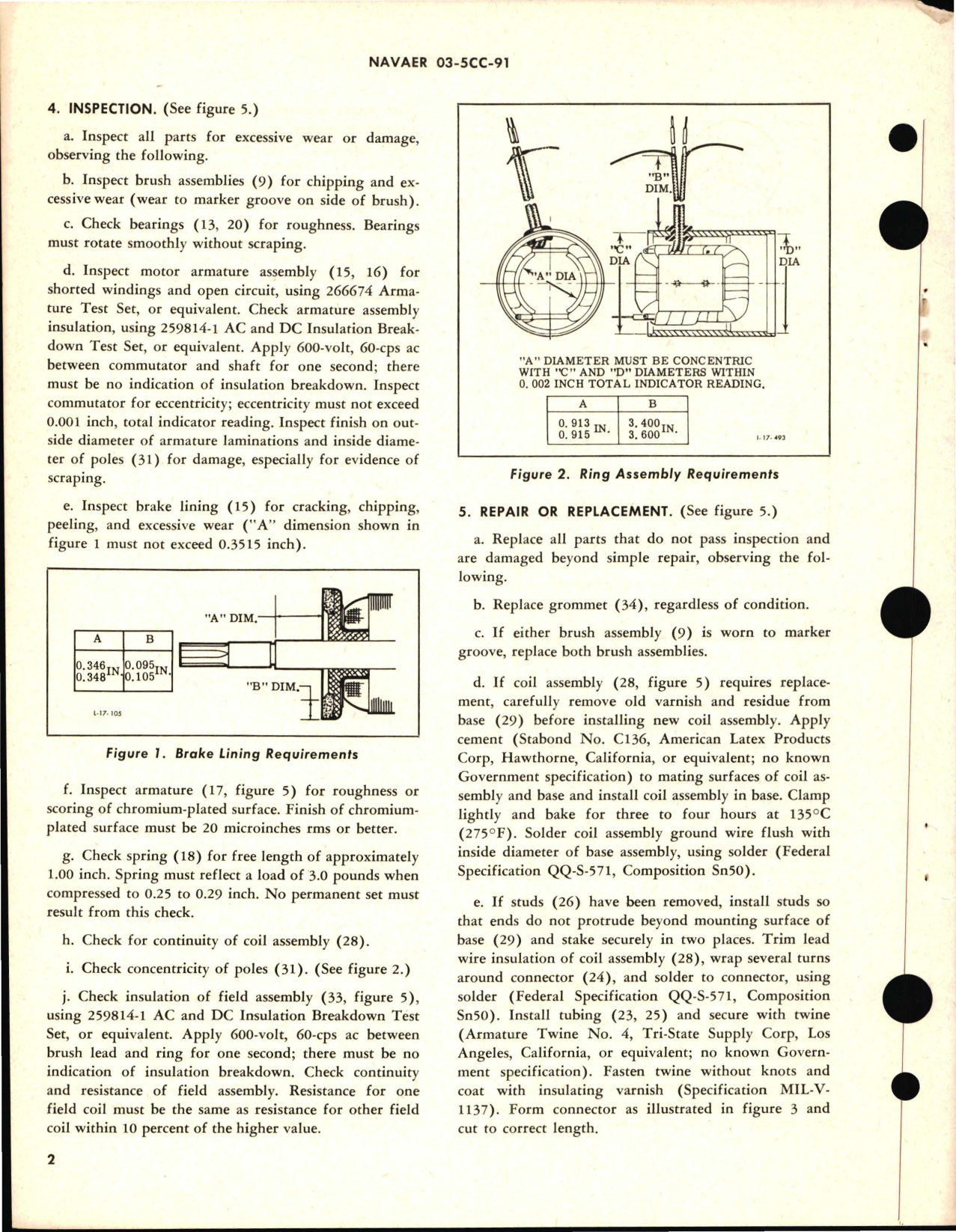 Sample page 2 from AirCorps Library document: Overhaul Instructions with Parts Breakdown for HP Direct Current Motor 0.006 Part 26912