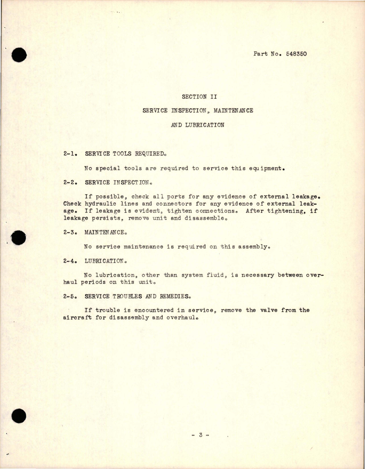 Sample page 5 from AirCorps Library document: Brake System Selector Valve - Parts 548350, 466295