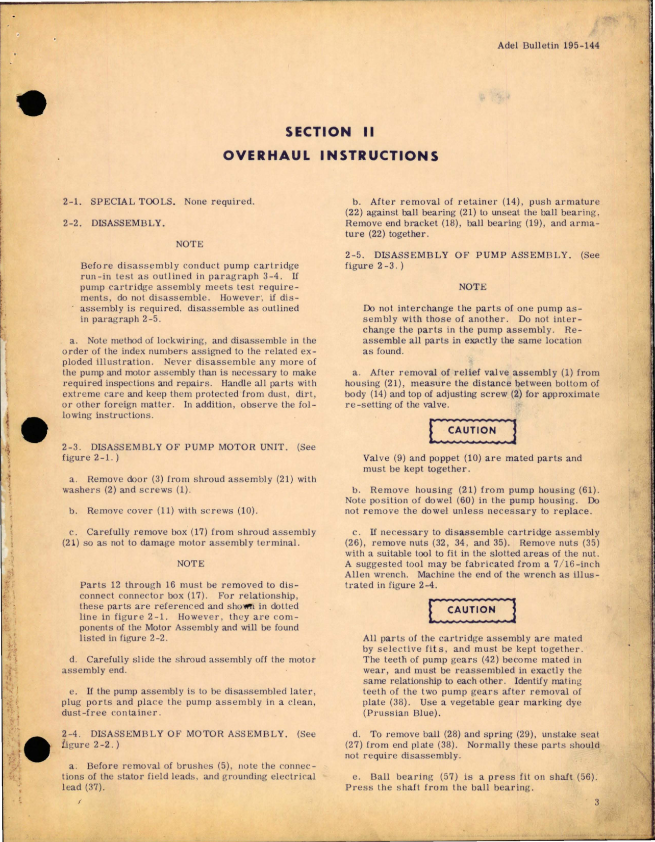Sample page 5 from AirCorps Library document: Overhaul Instructions with Parts Breakdown for High Pressure Propeller Feathering Pump Motor Unit - Part 51300 