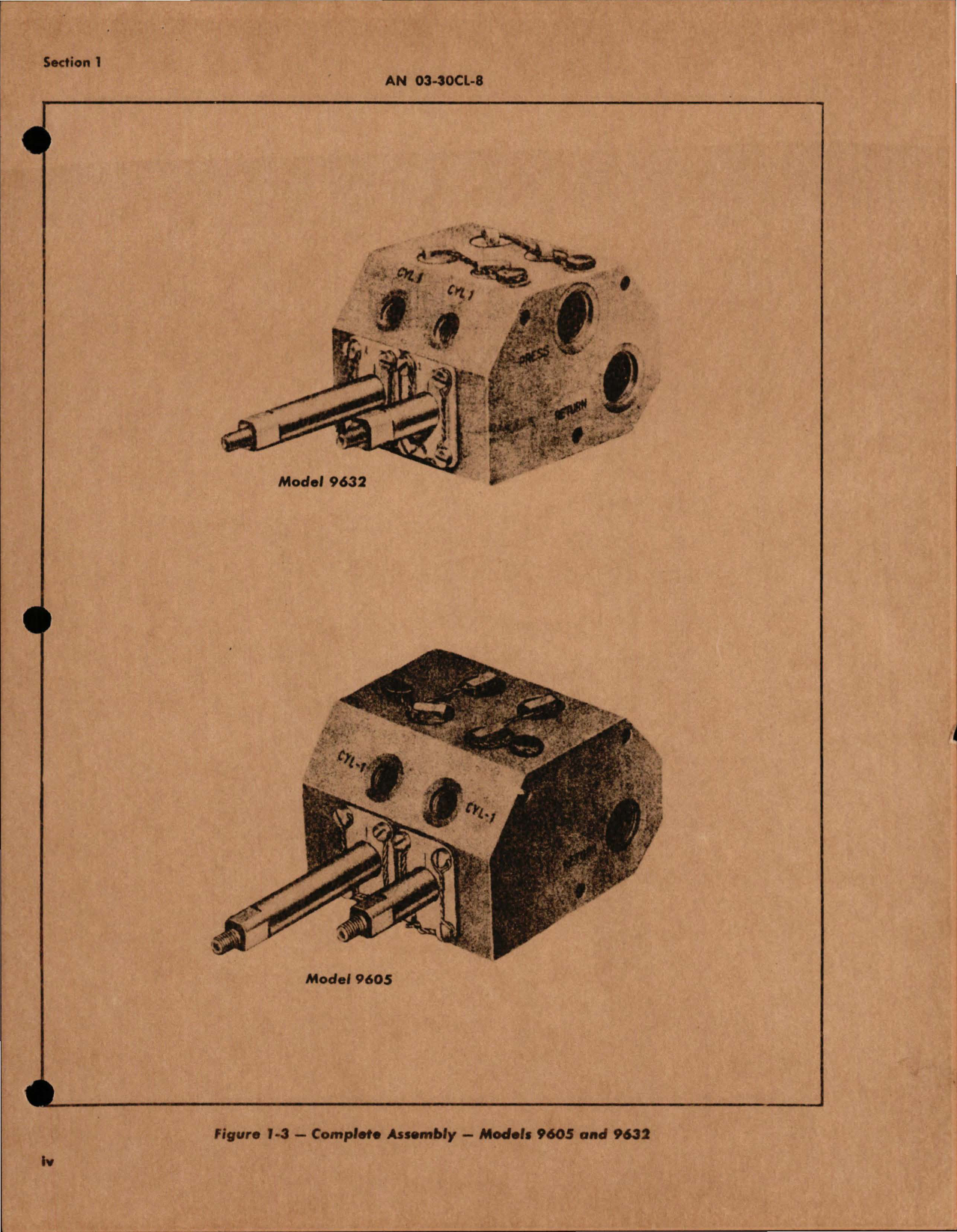 Sample page 5 from AirCorps Library document: Overhaul Instructions for Manually Operated Four-Way Hydraulic Selector Valve 