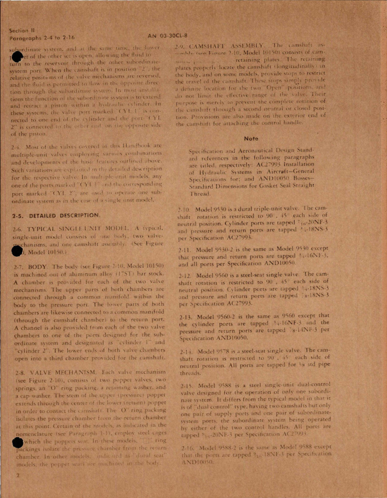 Sample page 9 from AirCorps Library document: Overhaul Instructions for Manually Operated Four-Way Hydraulic Selector Valve 