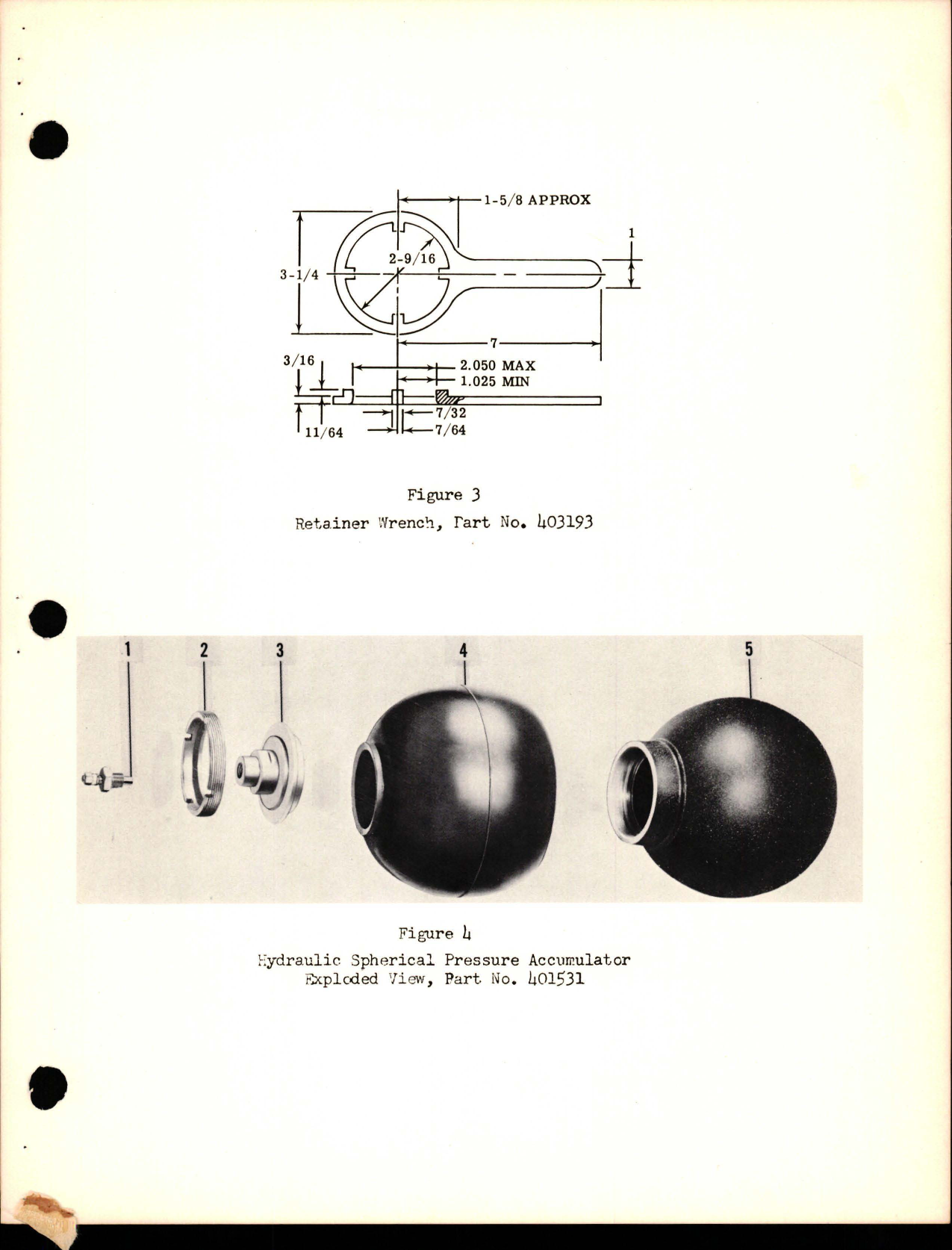 Sample page 7 from AirCorps Library document: Hydraulic Spherical Pressure Accumulator - Parts 401531, 405525, 405090