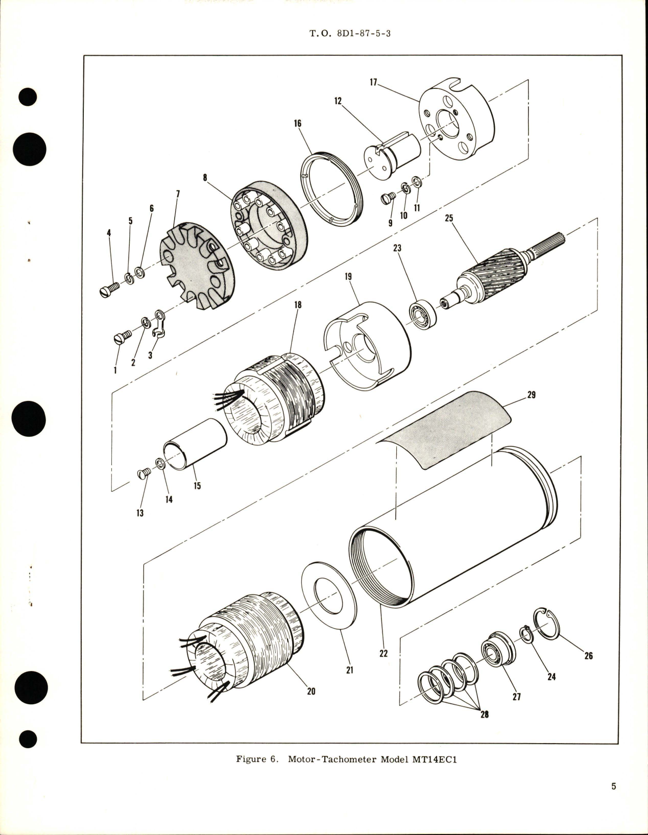 Sample page 5 from AirCorps Library document: Overhaul with Parts Breakdown for Motor-Tachometer - Model MT14EC1 