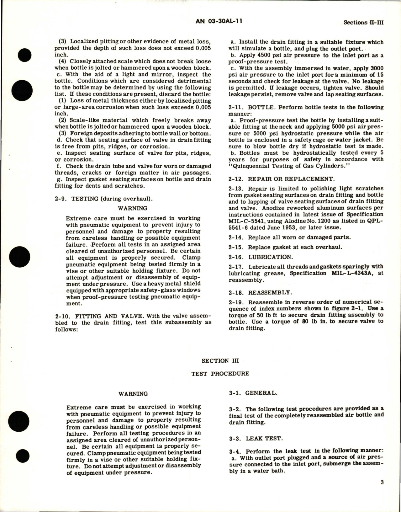 Sample page 7 from AirCorps Library document: Overhaul Instructions for Air Bottles and Drain Fittings 