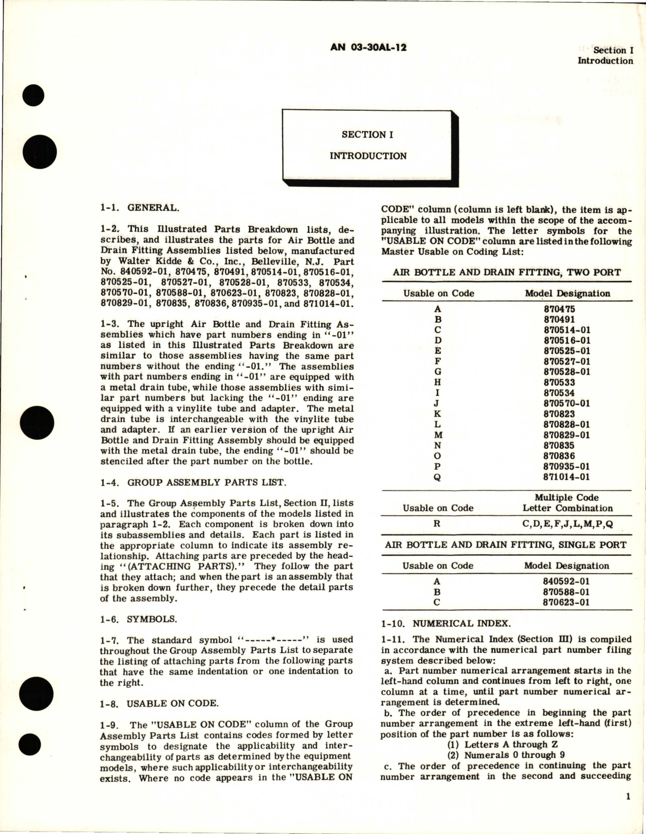 Sample page 5 from AirCorps Library document: Illustrated Parts Breakdown for Air Bottles and Drain Fittings 